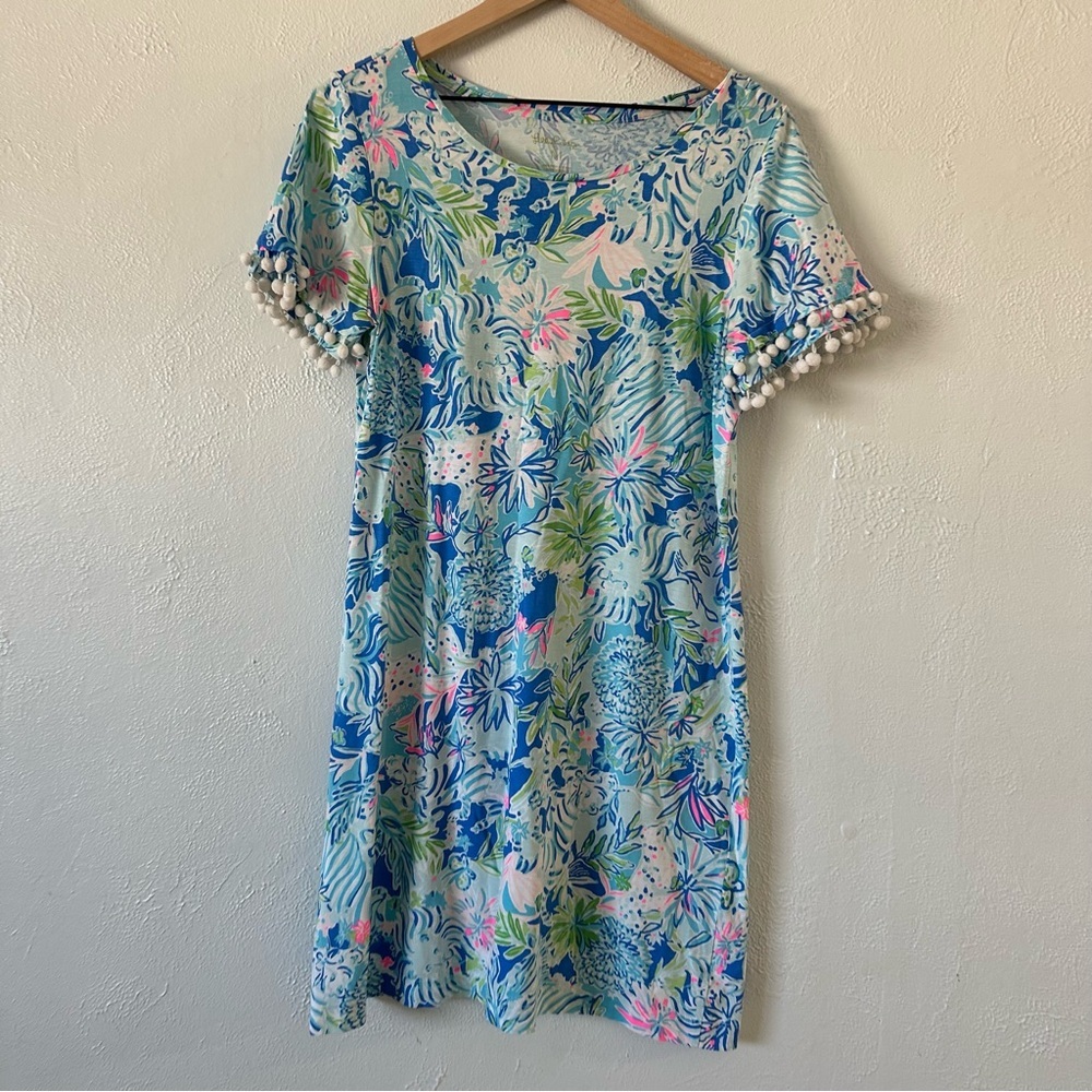Lilly Pulitzer Lissie dress‎ in the "Coastal Blue Lion Around" size medium